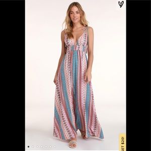 Maxin' Relaxin' Multi Print Maxi Dress